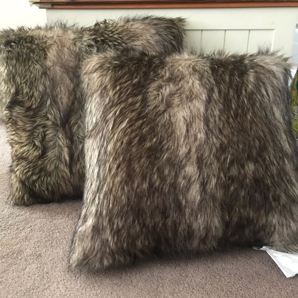 Accents Large Faux Fur Throw Pillows Poshmark